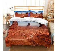NIOYNJIS L'ensemble de literie est composé à 100% Microfibres de Haute qualité, 2 couvercles d'oreiller,Western Deko, désert américain, Arizona Canyon, Parc National de Monument Valley,200x228cm