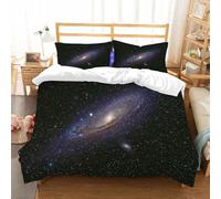 NIOYNJIS L'ensemble de literie est composé à 100% Microfibres de Haute qualité, 2 couvercles d'oreiller,Étoile Galaxie d'Andromède Nébuleuse Voie Lactée Cosmos Amas Ouvert Globulaire N,228x264cm
