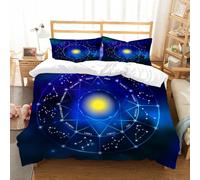 NIOYNJIS L'ensemble de literie est composé à 100% Microfibres de Haute qualité, 2 couvercles d'oreiller,Ensemble de Constellations du Zodiaque. Collection de Signes du Zodiaque. Bélier,200x228cm
