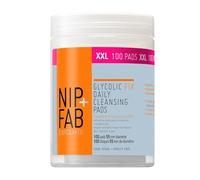 Nip+Fab Glycolic Fix Coussinets Nettoyants Quotidiens Pour Le Visage À L'Acide Hyaluronique | À L'Hamamélis | Exfoliants | Resurfaçants | Nettoyants Pour Le Visage À L'Aha | 100 Coussinets XXL