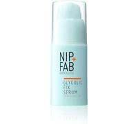 Nip + Fab Glycolic Fix Serum pour le Visage à l'aloe Vera, Acide Glycolique, AHA Anti-âge pour les Rides et Ridules, Minimise les Pores, Tonifie la Peau, 30 ml