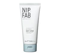 Nip+Fab Gommage Corporel Glycolic Fix, Exfoliant Lissant Éclat, 200 ml | Beurre de Karité Nourrissant, Billes de Ricin Blanc Douces, Extrait de Figue de Barbarie, Formule Hydratante Anti-Âge