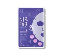 Nip + Fab Retinol Fix, Masque en Tissu au Rétinol, Eau de Noix de Coco, Edelweiss, Masque Gel Hydratant pour le Visage, Réduction des Pores, 25 ml