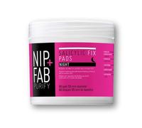Nip+Fab Salicylic Fix 60 Coussinets De Nuit Pour Le Visage À L'Aloe Vera | Coussin D'Hydratation Exfoliant Bha | Pore D'Affinage Pour Les Éruptions D'Acné