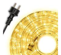 Nipach Guirlande lumineuse Tube LED à faible consommation d'énergie Pour Noël 10 m jaune