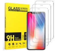 Niphabe 3 Pièces Verre Trempé pour iPhone X/XS, Ultra Résistant Film Protection écran, Anti-Rayures, Sans Bulles Film Protection écran avec iPhone X 5.8"