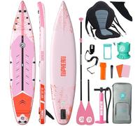 Niphean 380cm Paddle Gonflable, Capacité 280kg, Stand Up Paddle Touring avec Accessoires Sup Complets et Kick Pad, Paddle Gonflable Adulte et Jeunes pour Surf de Vitesse (Adapté aux Débutants)