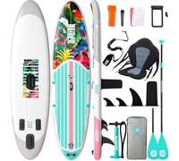 Niphean Paddle Gonflable Adulte avec Tous Les Accessoires, 320cm Planches de Stand Up Paddle Gonflables pour Tous Les Niveaux, Sup avec Capacité 200 kg pour 2 Personnes, Paddle Gonflable avec Siège