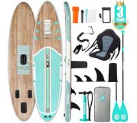 Niphean Paddle Gonflable Adulte avec Tous Les Accessoires, 320cm Planches de Stand Up Paddle Gonflables pour Tous Les Niveaux, Sup avec Capacité 200 kg pour 2 Personnes, Paddle Gonflable avec Siège