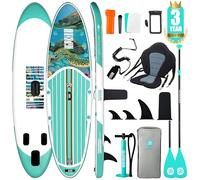 Niphean Paddle Gonflable Adulte avec Tous Les Accessoires, 320cm Planches de Stand Up Paddle Gonflables pour Tous Les Niveaux, Sup avec Capacité 200 kg pour 2 Personnes, Paddle Gonflable avec Siège