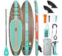 Niphean Paddle Gonflable Adulte avec Tous Les Accessoires, 320cm Planches de Stand Up Paddle Gonflables pour Tous Les Niveaux, Sup avec Capacité 200 kg pour 2 Personnes, Paddle Gonflable avec Siège