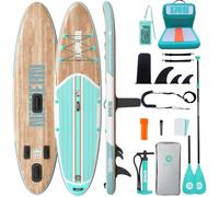 Niphean Paddle Gonflable Adulte avec Tous Les Accessoires, 320cm Planches de Stand Up Paddle Gonflables pour Tous Les Niveaux, Sup avec Capacité 200 kg pour 2 Personnes, Paddle Gonflable avec Siège