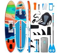 Niphean Paddle Gonflable Adulte avec Tous Les Accessoires, 320cm Planches de Stand Up Paddle Gonflables pour Tous Les Niveaux, Sup avec Capacité 200 kg pour 2 Personnes, Paddle Gonflable avec Siège