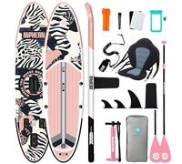 Niphean Paddle Gonflable Adulte avec Tous Les Accessoires, 320cm Planches de Stand Up Paddle Gonflables pour Tous Les Niveaux, Sup avec Capacité 200 kg pour 2 Personnes, Paddle Gonflable avec Siège