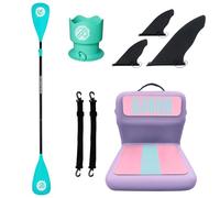 Niphean Siège Paddle avec Support Dorsal, Pagaie Paddle, Pagaie Kayak en 3 et 4 Pièces, Porte Gobelet pour Paddleboard et Kayak, Aileron de Planche de Paddle 4''/9''/15'' Wave Replacement