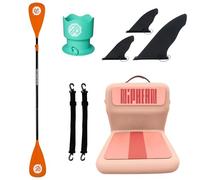 Niphean Siège Paddle avec Support Dorsal, Pagaie Paddle, Pagaie Kayak en 3 et 4 Pièces, Porte Gobelet pour Paddleboard et Kayak, Aileron de Planche de Paddle 4''/9''/15'' Wave Replacement