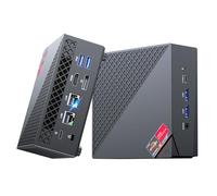 NiPoGi AM06 Pro Mini PC АMD Ryzen 7 5700U(8C/16T, jusqu'à 4,3 GHz), 16Go DDR4 512Go M.2 SSD Mini Ordinateur de Bureau WiFi 6, Double LAN, 4K UHD Triple écran Mini Tour PC avec VESA pour école/Bureau.