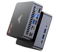 NiPoGi AM21 Mini PC AMD Ryzen 7 8745HS(8C/16T, Max 4,9 GHz),32Go DDR5 5600MHz(2 * 16 Go)+ 1To NVMe SSD(Max 4 to),4K Quad Affichage(HDMI 2.1/DP 1.4/USB4) WiFi 6,BT 5.2,Double LAN,Ordinateur de Bureau