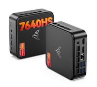 NiPoGi E3B Mini PC ΑΜD R5 Pro 7640HS (5.0GHz), ΑΜD AI 10 Tops, Radeon 760M | Surpasse le 7730U, 16 Go RAM + 512 Go NVMe SSD、Triple 4K/2.5 GbE LAN/WiFi 6/BT5.2、Mini Ordinateur pour Multitâche & IA Locale