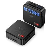 NiPoGi E3B Mini PC АMD Ryzen 7 7735HS(8C/16T, jusqu'à 4,75 GHz), 16 Go LPDDR5 5500MT/s 512 Go M.2 NVMe PCIe 3.0 SSD Mini Ordinateur W-11 Pro pour Le Bureau/l'école/Maison, Triple écran 4K, WiFi 6.