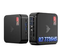 NiPoGi E3B Mini PC АMD Ryzen 7 7735HS(8C/16T, jusqu'à 4,75 GHz), 24 Go LPDDR5 5500MT/s 512 Go M.2 NVMe PCIe 3.0 SSD Mini Ordinateur W-11 Pro pour Le Bureau/l'école, АMD Radeon 680M, Triple écran 4K.