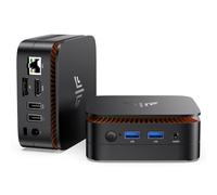 NiPoGi AK1 Plus Mini PC Ιntel Alder Lake-N N100 (jusqu'à 3.4GHz) 12Go LPDDR5 4800MHz/256Go M.2 SSD,Ordinateur de Bureau,Tour PC 4K@60HZ HD Dual Display,TDP 15W,WiFi 2.4G/5G, RJ45,BT4.2,VESA