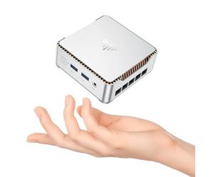 NiPoGi Essenx E2 Mini PC, Ιntel Alder Lake-Ν97(jusqu'à 3,60 GHz), 16 Go DDR4 256 Go M.2 SSD Mini Ordinateur de Bureau pour Bureau/école, Double WiFi, HDMI 2.0, DP, 4K Double écran Mini Tour PC.