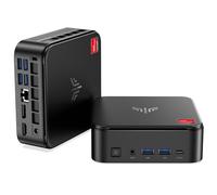 NiPoGi Mini PC E3B ΑΜD Ryzen V2748 (jusqu'à 4,5 GHz), 16Go de RAM DDR4 SSD M.2 de 512 Go, Win11 Pro | Triple Affichage 4K | Wi-FI 6 | Bluetooth 5.2 pour Les Bureaux, Design élégant
