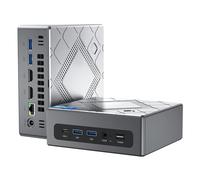 NiPoGi Mini PC Intel Core i5-12450H (jusqu'à 4,40 GHz), 16Go (8Go2) DDR4 512Go SSD PC, Ordinateur de Bureau avec UHD Graphique 1200 MHz, WiFi 6, 2X HDMI+ VGA, 4K Tower Argent