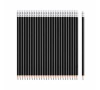 NIPORO Lot de 100 crayons HB blancs avec gomme, crayons en bois, pré-aiguisé, 19 cm de longueur, emballage économique, durable, (Noir)