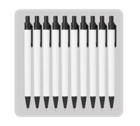 NIPORO Lot de 50 stylos à bille durables fabriqués à partir de carton recyclé et de paille de blé, encre bleue, bille, respectueux de l'environnement (noir)