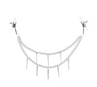 Nippes Ajustables pour Femmes avec Chaîne et Spikes - Set de Pinces à Seins pour Dames et Couples, Accessoire SM Polyvalent pour Jeux Intimes et Stimulation Sensuelle