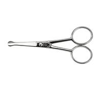 nippes Solingen Ciseaux professionnels pour homme en acier trempé | 10 cm | Idéal pour les poils des sourcils, du nez ou des oreilles | Ciseaux avec lame incurvée et pointes de sécurité | Qualité
