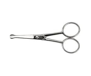 nippes Solingen Ciseaux professionnels pour homme en acier trempé | 10 cm | Idéal pour les poils des sourcils, du nez ou des oreilles | Ciseaux avec lame incurvée et pointes de sécurité | Qualité