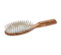 nippes Solingen OLIVIA Brosse à cheveux pneumatique | Manche en bois d'olivier | Broches en bois de charme | Démêlage en douceur des cheveux emmêlés | Minimise le risque de casse et de pointes