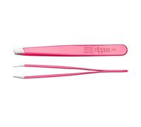 nippes Solingen Pince à épiler avec pointe inclinée en acier inoxydable Rose Longueur 9,5 cm Pour une épilation précise