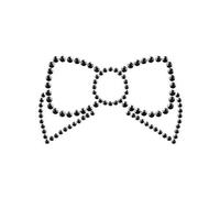 Nippies Cache tétons en faux diamants Noeud Papillon NOIR