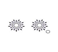 Nippies Cache tétons en faux diamants noir et violet