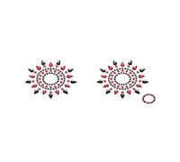 Nippies Cache tétons en faux diamants rouge et noir