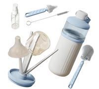 Nipple Care System, Portable Bottle Hygiene Design, Food Grade Silicone Use, Durable Flexible Maintenance Structure Build, Wide Mouth Glass Kitchen Sink Home Travel Bottle Care
