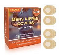 Nipple Covers Men,400Pcs (200 Pairs) Anti-Chafing Nipple Covers for Men, No-Show Mens Nipple Guard Tape for Running, Sports, and Daily Wear Beige