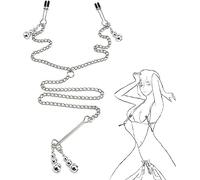 ̣ σ Nipplèè Clip De Chaîne Triple En Acier Inoxydable Idéal Pour Le Jeu D'exercice De Chambre à Coucher En Intérieur, Cadeau Pour Homme Femme