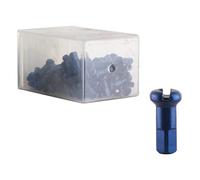 DT Swiss Écrous en Aluminium 2,0 mm - 100 pièces bleue 12 mm