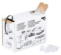 NIPS 140803001 Pack de cerclage 600 m de bandes en polypropylène et 200 attaches en plastique