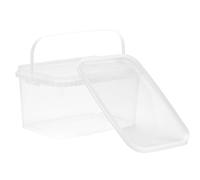 Nipter Seau avec Couvercle 5l, Rectangulaire 5,8l, en Plastique Transparent, Empilable, 15 Pièces
