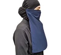 Niqab Voile pour le visage Jilbab Abaya Khimar Écharpe islamique une pièce Idéal Mosquée Madrassa Ramadan Aïd Mariage quotidien, bleu marine, Taille unique