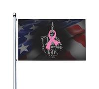 Nique Le Cancer Du Sein, Doigt D'Honneur Au Ruban Roses Bannière 90X150Cm Double Face Éclatantes Bannières Drapeaux De Maison Pour Dortoirs Fêtes Clubs