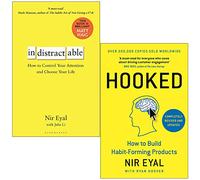 Nir Eyal Collection 2 Books Set (Indistractable, Hooked)