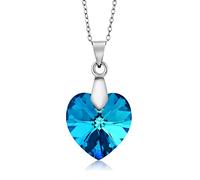 Nirano Collection Bermuda Bleu Cœur Pendentif Créé avec cristaux Swarovski