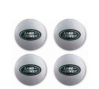 NIRBO Lot de 4 Capuchons de moyeu Central de Roue de Voiture chromés 62 mm pour Land Rover SV Freelander Discovery Defender Range Rover Evoque Sport, Garniture d'insigne d'autocollant de Pneu,E